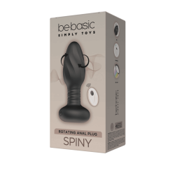 Spiny - Vibratore anale e rotatore a telecomando ricaricabile 10 modalità - Be Basic