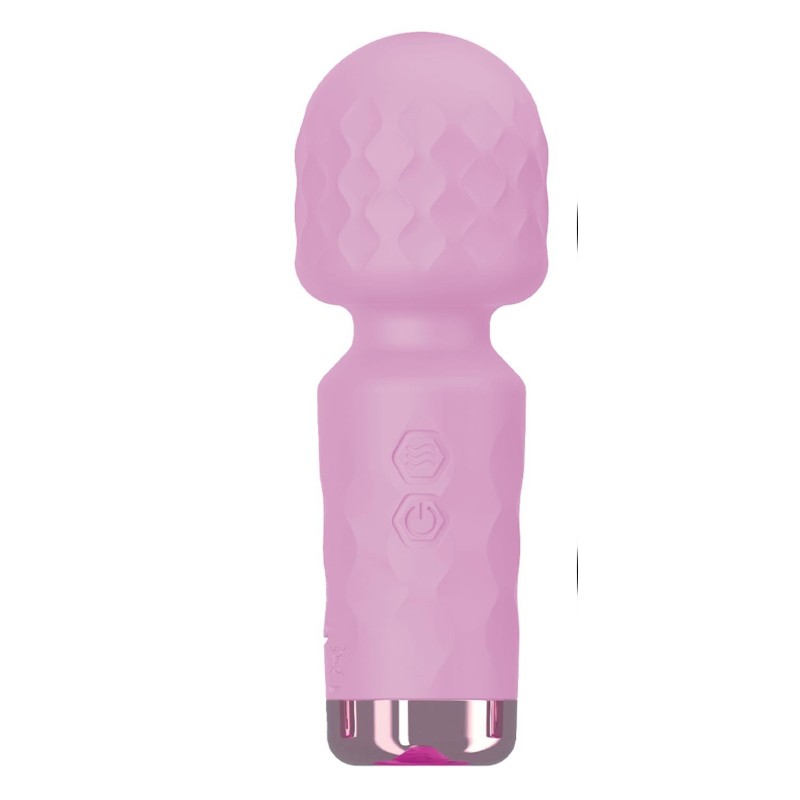Wandy Rosa- Mini Wand Vibrador Recargable 10 modos - Be Basic