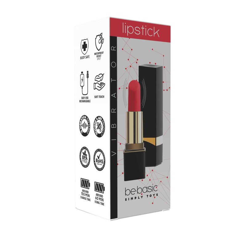 Rouge à lèvres - Mini vibromasseur rechargeable 10 modes - Be Basic