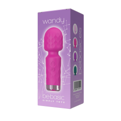 Wandy Purple- Mini Wand Rechargeable Vibrator 10 modes - Be Basic