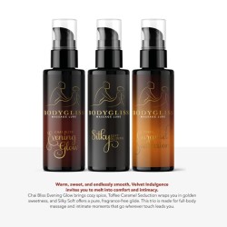 bodygliss Indulgence - Kit de Viagem - 3 x 50 ml - Lubrificante e óleo de massagem em 1 - 150 ml