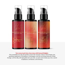 bodygliss Delight - Kit de voyage - 3 x 50 ml - Lubrifiant et huile de massage en 1 - 150 ml