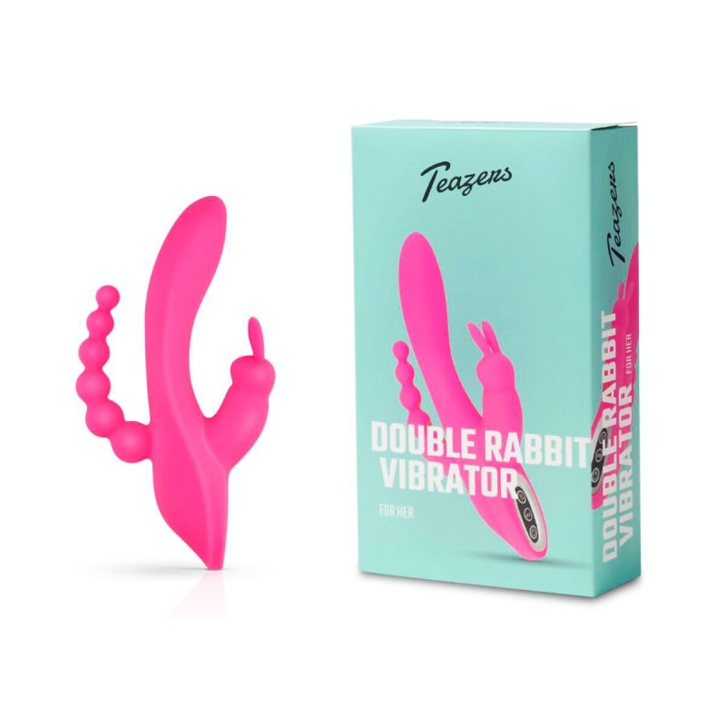 Vibrador Double Rabbit - Recargable 10 modos