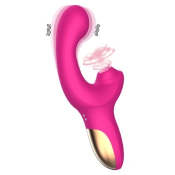 Pisces - Movement, Suction and Double Rechargeable Vibrator 10 modes - Be Basic 2
