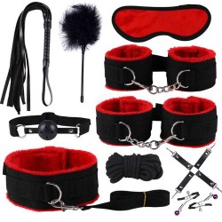 Hidden Desire Negro Rojo - Set de 10 piezas