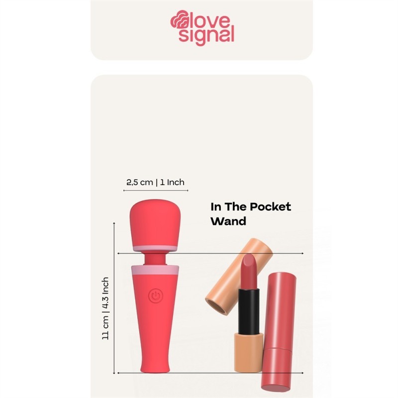 In The Pocket Wand - Mini Vibrador Recarregável 10 modos