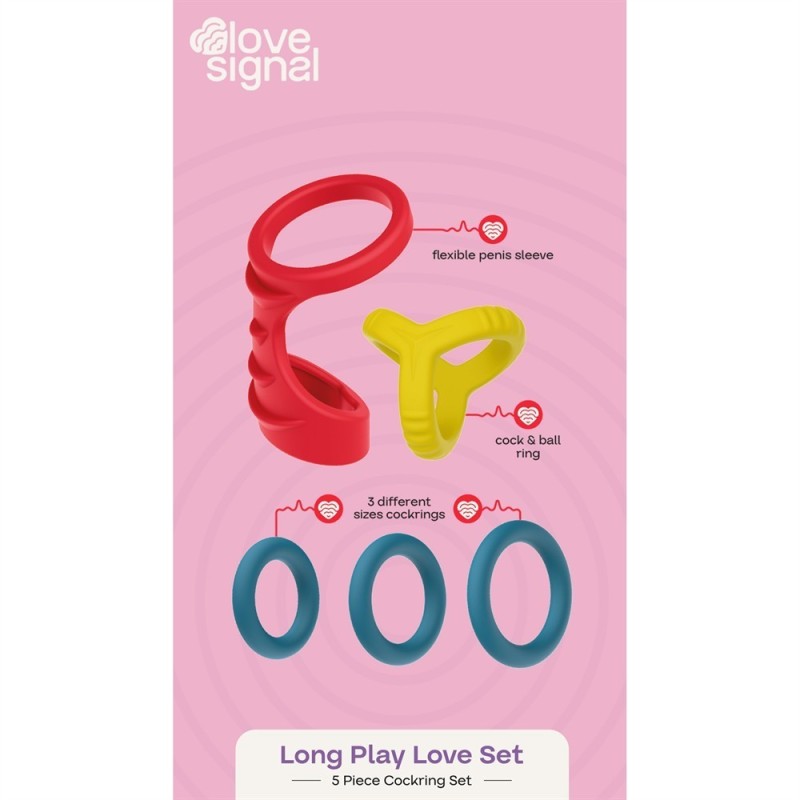 Long Play Love Set - Set of 5 silicone rings