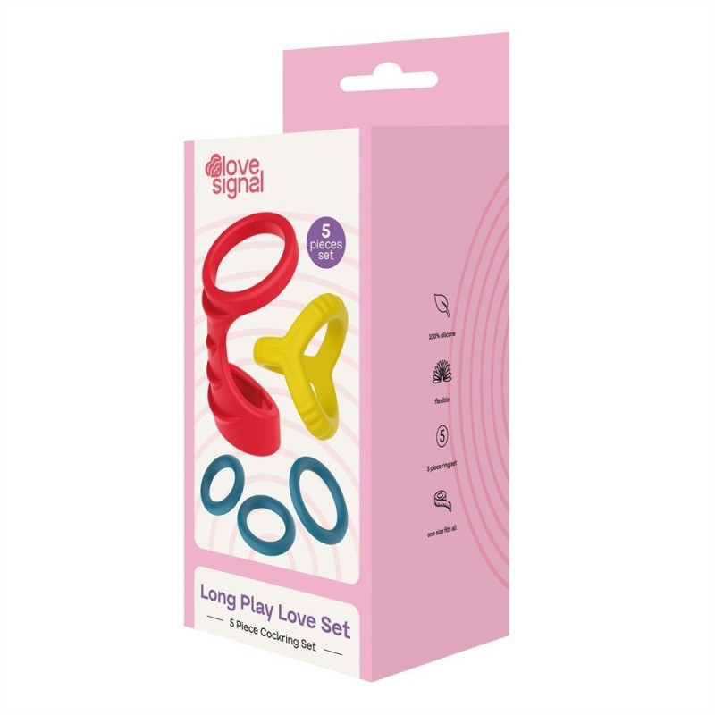 Long Play Love Set - Set of 5 silicone rings