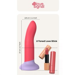 Dildo Love Stick M 17x2.8cm bicolor