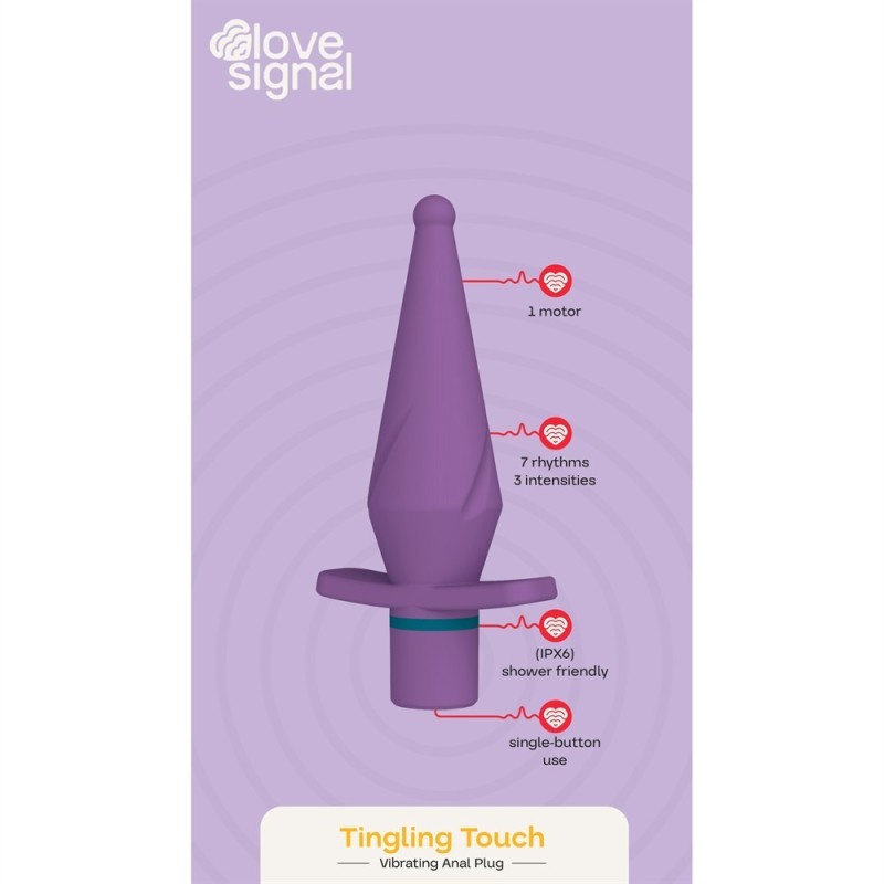 Vibratore anale ricaricabile Tingling Touch - Silicone