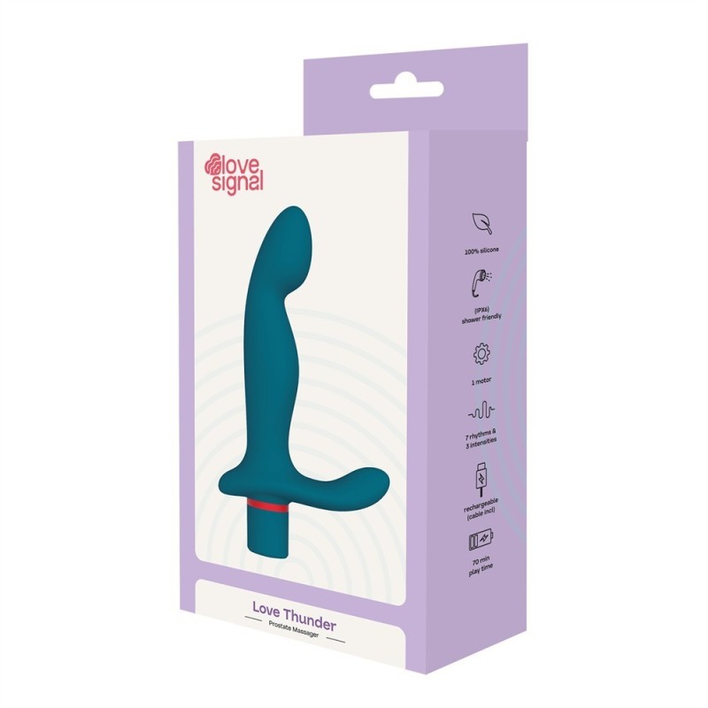 Love Thunder Vibratore Anale Ricaricabile - Silicone 15x2,9cm