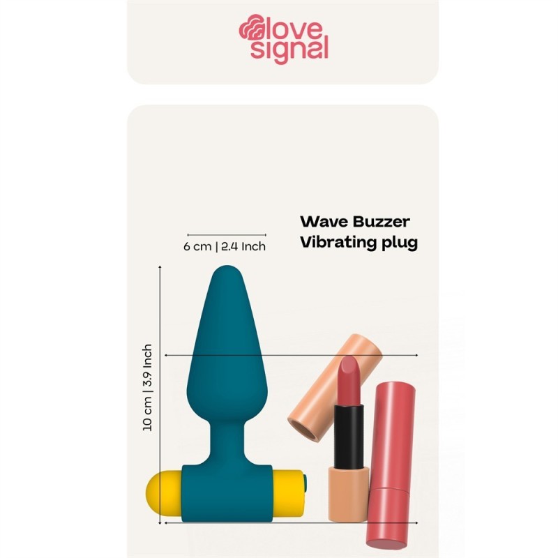 Rechargeable Anal Vibrator Wave Buzzer - Silicone