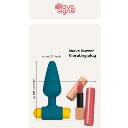 Rechargeable Anal Vibrator Wave Buzzer - Silicone