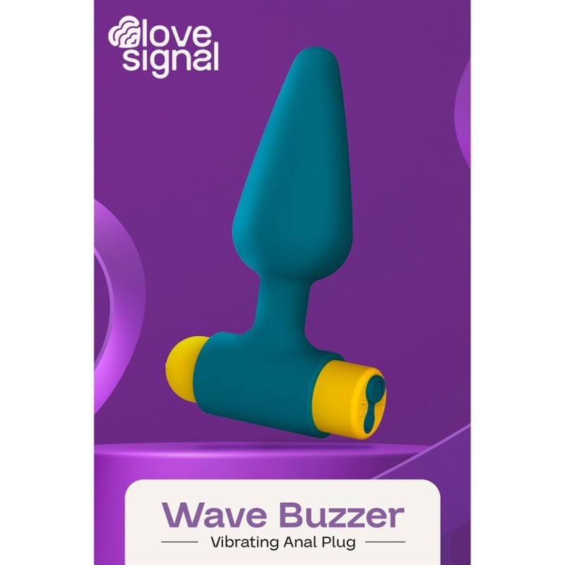 Rechargeable Anal Vibrator Wave Buzzer - Silicone