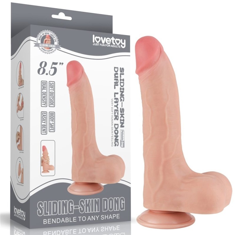 Dildo mit Sliding Skin 22x4,3 cm (8,5 Zoll)