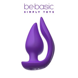 Vibromasseur Duply pour couples, télécommande anale et vaginale, rechargeable 9 modes - Be Basic