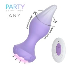 Any - Plug Vibrator and Rotator, with light, 10x10 modes Rechargeable remote control - PARTY TOYS