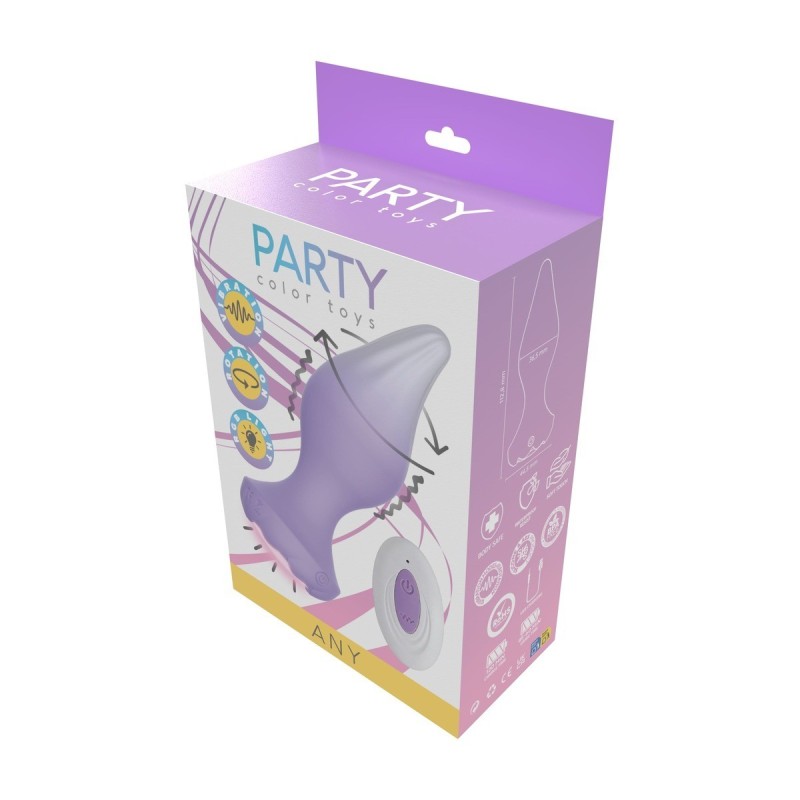 Any - Plug Vibrator and Rotator, with light, 10x10 modes Rechargeable remote control - PARTY TOYS