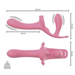 Twiny - Double harnais vibrant avec harnais rechargeable 10 modes