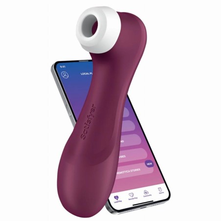 Satisfyer Pro2 Generation 3 APP - Tecnología de aire líquido, vibración y Bluetooth/APP Rojo Vino